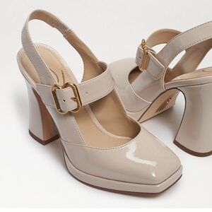 Sam Edelman Elegant Cream Slingback Heels